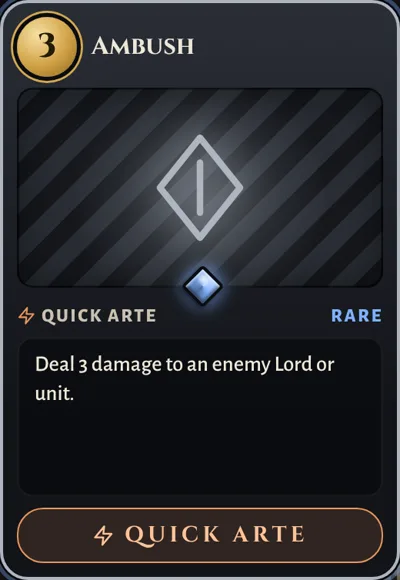 Ambush, a Neutral Quick Arte card