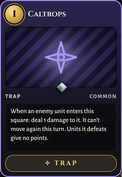 Caltrops, a Shadow Trap card