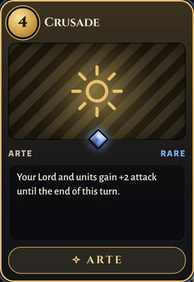 Crusade, a Faith Arte card