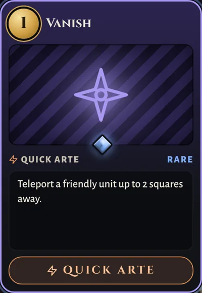 Vanish, a Shadow Quick Arte card