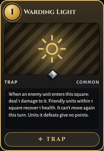 Warding Light, a Faith Trap card